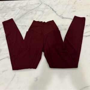 Aerie crossover leggings - maroon